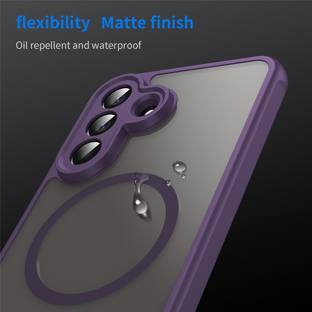 Case matný gelový obal s MagSafe na Samsung Galaxy A57 5G - fialový