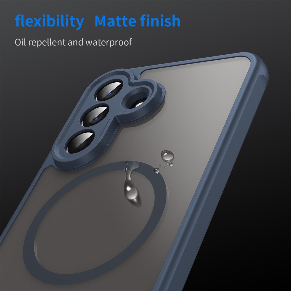 Case matný gelový obal s MagSafe na Samsung Galaxy A57 5G - modrý