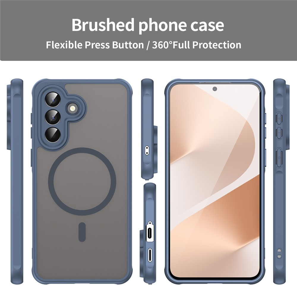 Case matný gelový obal s MagSafe na Samsung Galaxy A57 5G - modrý