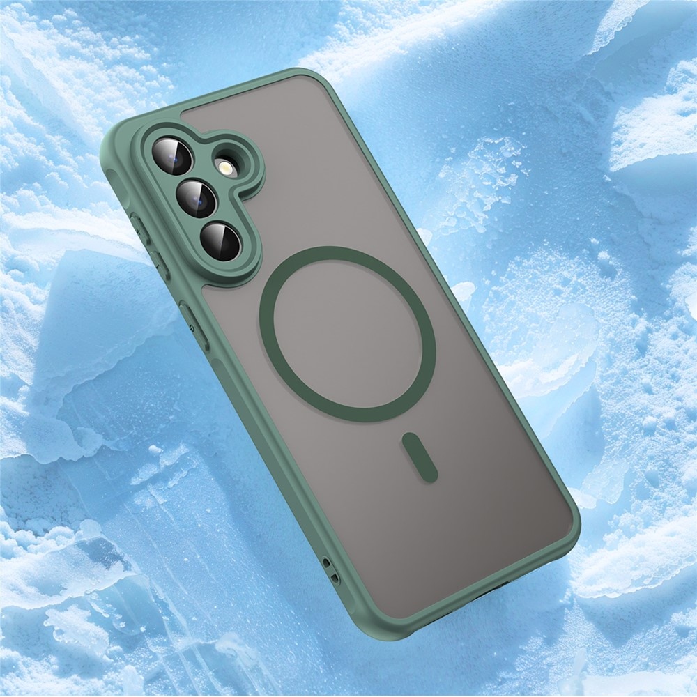 Case matný gelový obal s MagSafe na Samsung Galaxy A57 5G - zelený