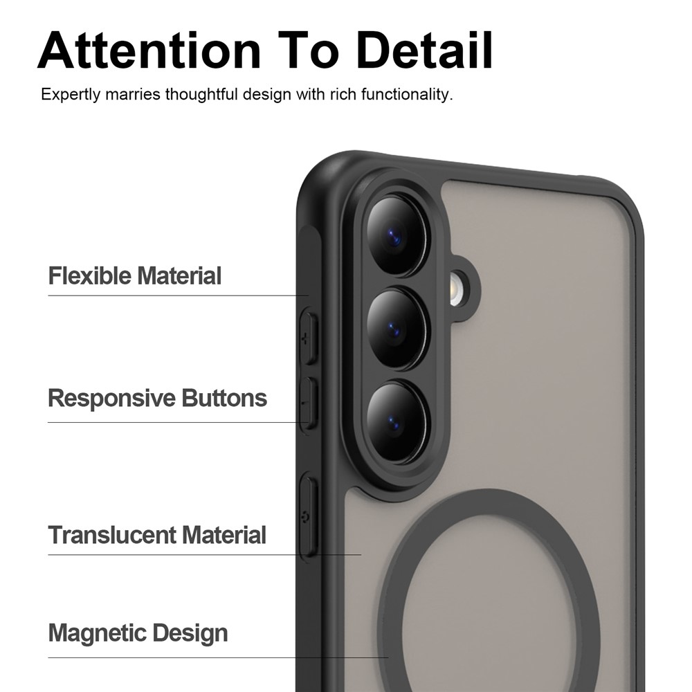 Case matný gelový obal s MagSafe na Samsung Galaxy S26 FE - černý