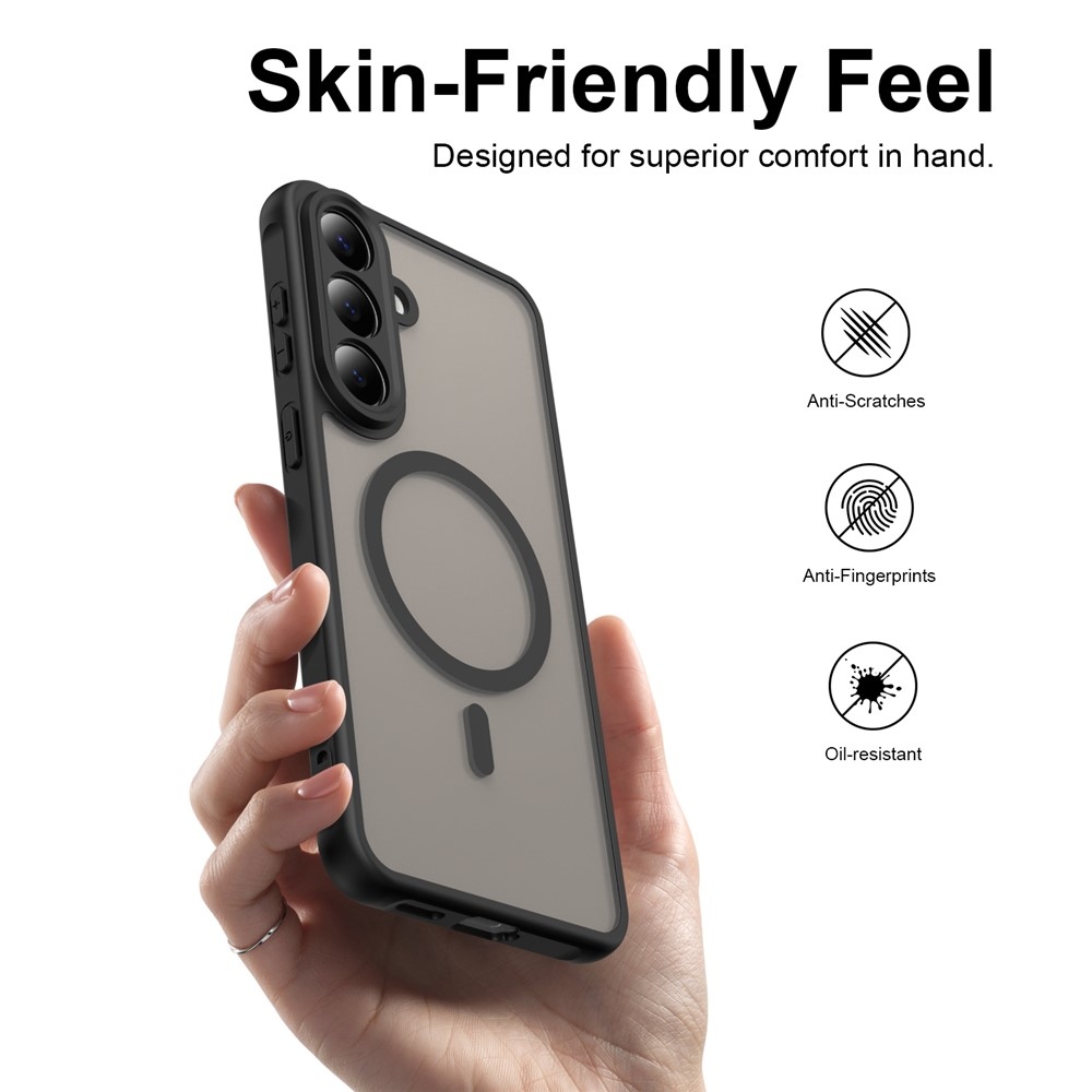 Case matný gelový obal s MagSafe na Samsung Galaxy S26 FE - černý