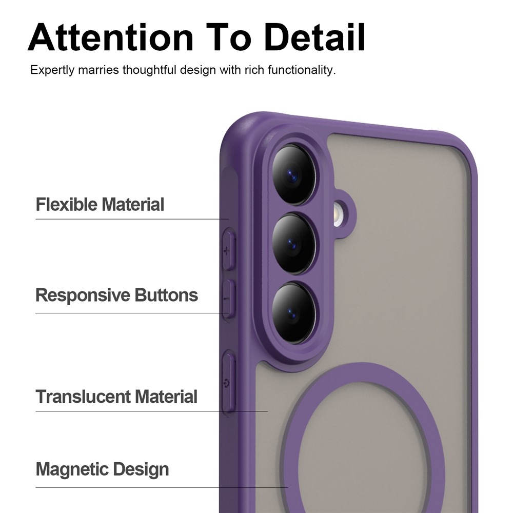 Case matný gelový obal s MagSafe na Samsung Galaxy S26 FE - fialový