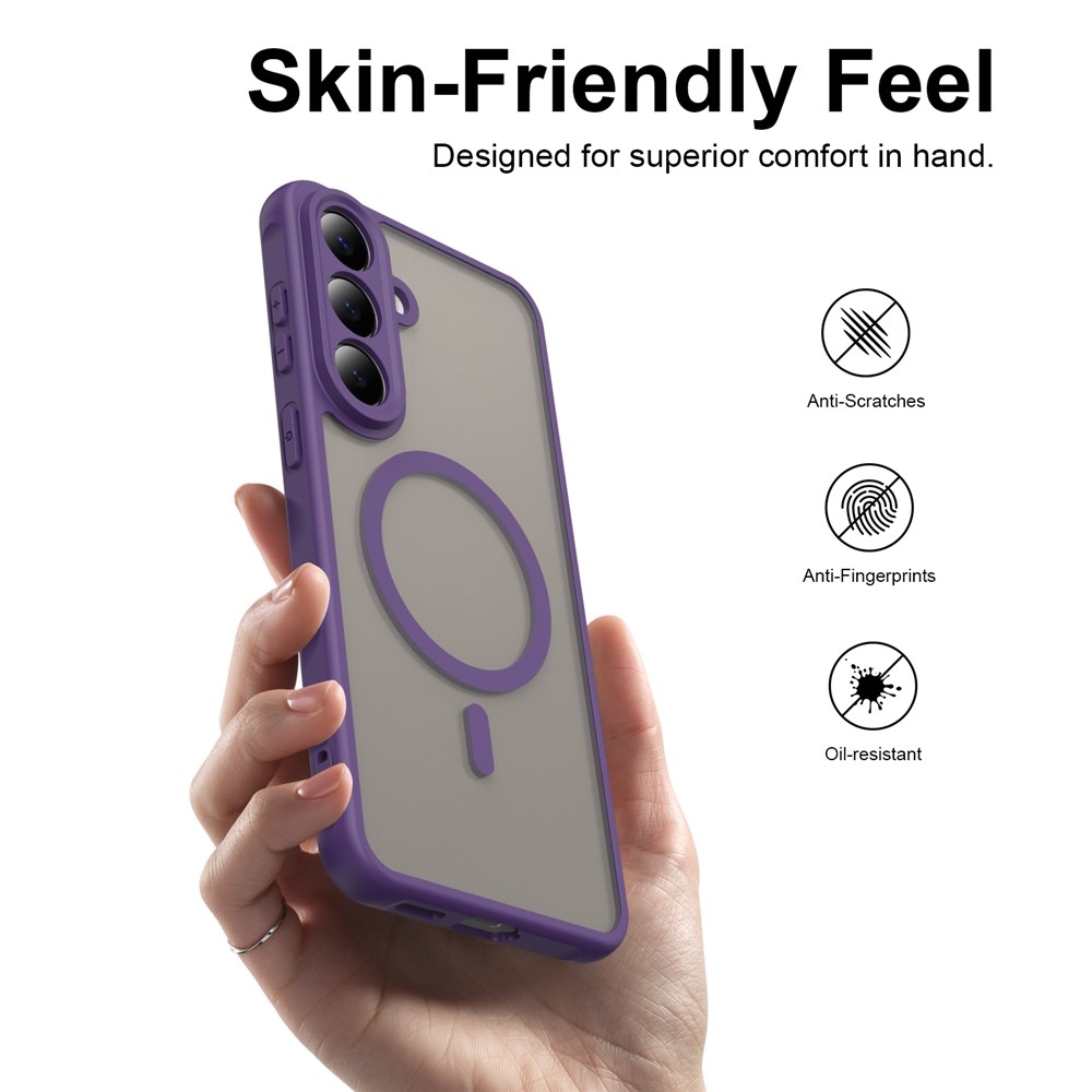 Case matný gelový obal s MagSafe na Samsung Galaxy S26 FE - fialový