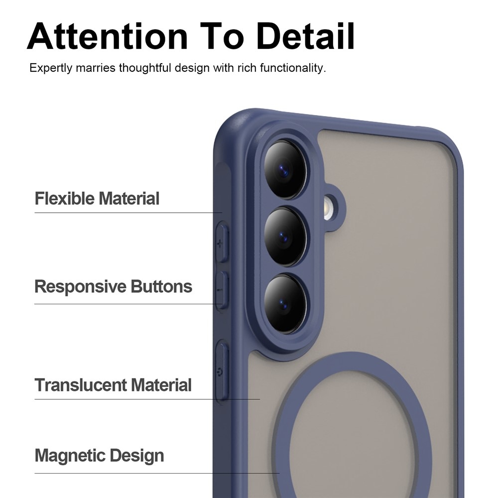 Case matný gelový obal s MagSafe na Samsung Galaxy S26 FE - modrý