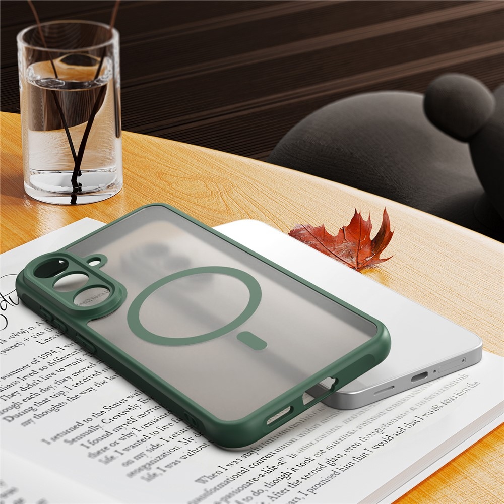 Case matný gelový obal s MagSafe na Samsung Galaxy S26 FE - zelený