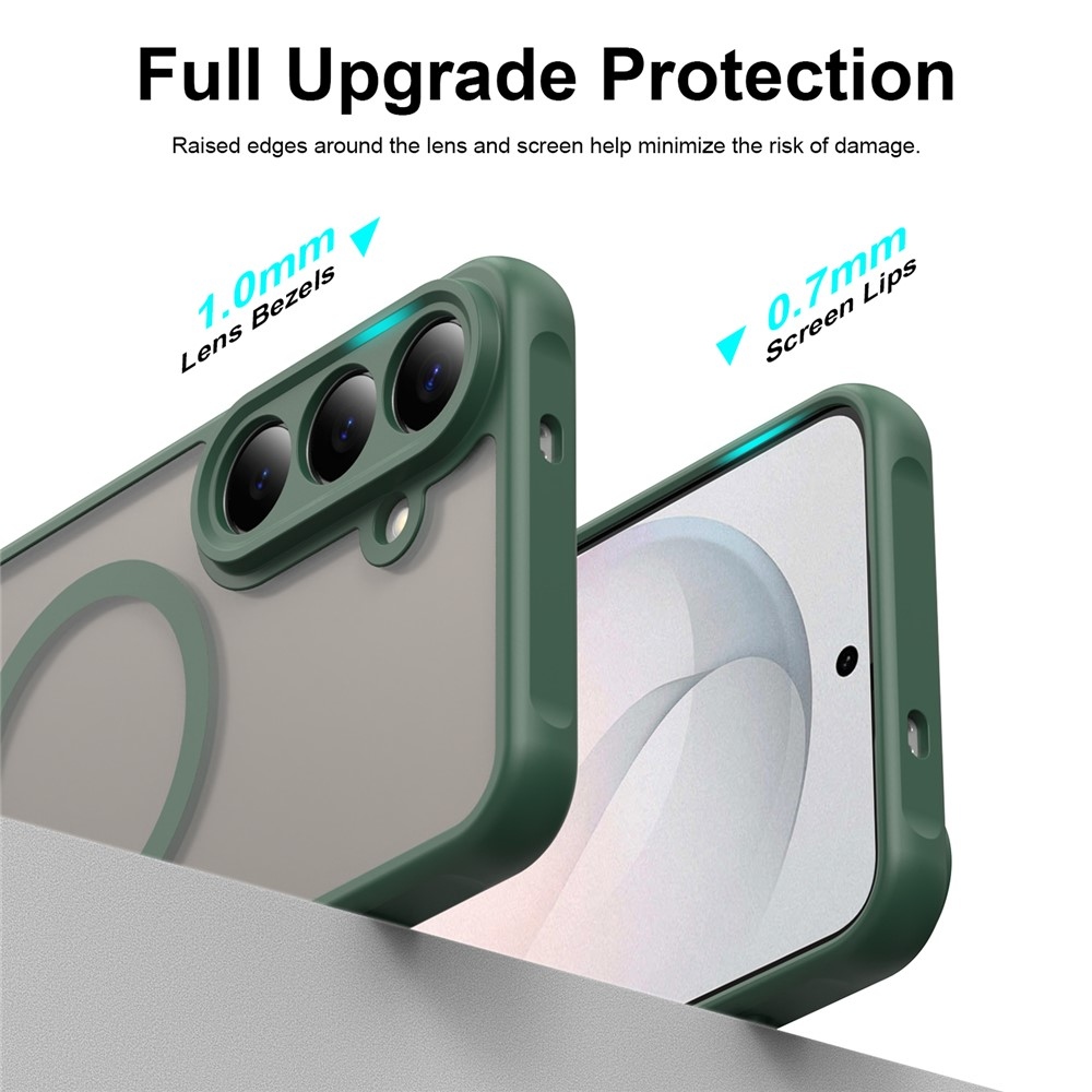 Case matný gelový obal s MagSafe na Samsung Galaxy S26 FE - zelený
