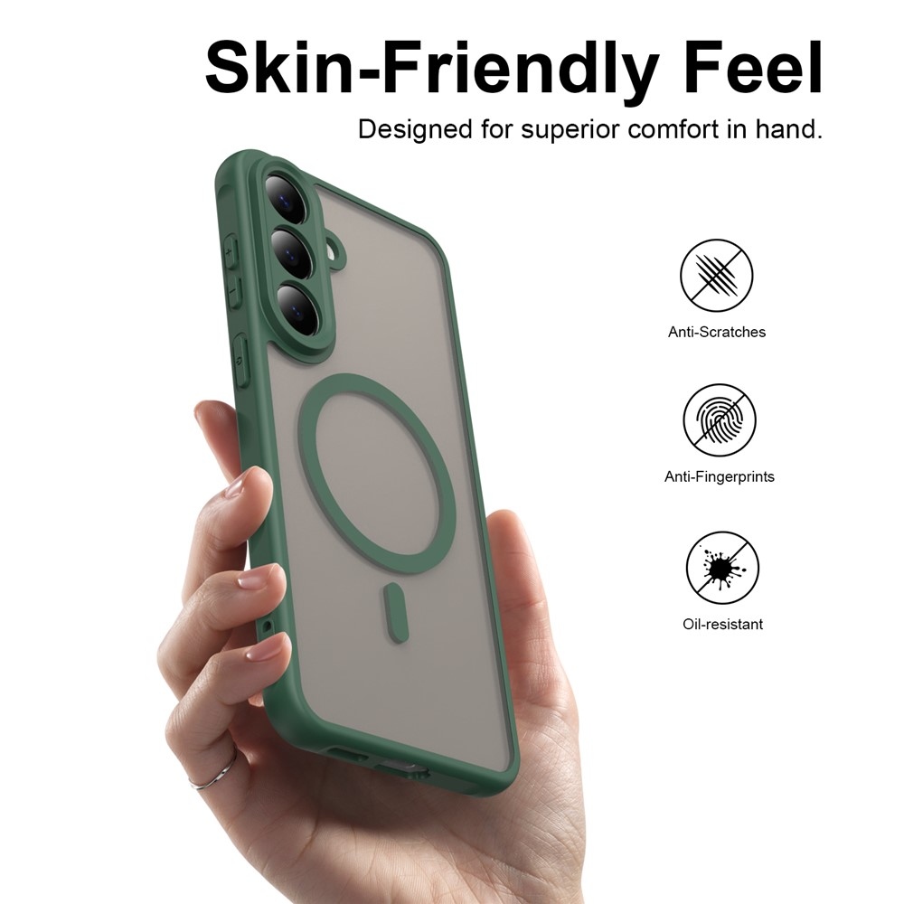 Case matný gelový obal s MagSafe na Samsung Galaxy S26 FE - zelený