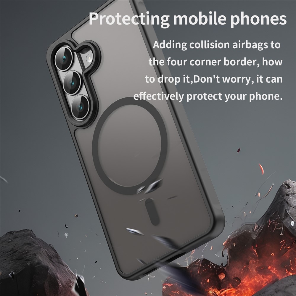 Case matný gelový obal s MagSafe na Samsung Galaxy S26/S26 Pro - černý