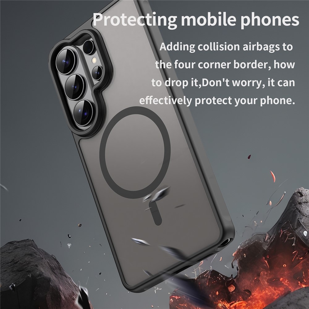 Case matný gelový obal s MagSafe na Samsung Galaxy S26 Ultra - černý