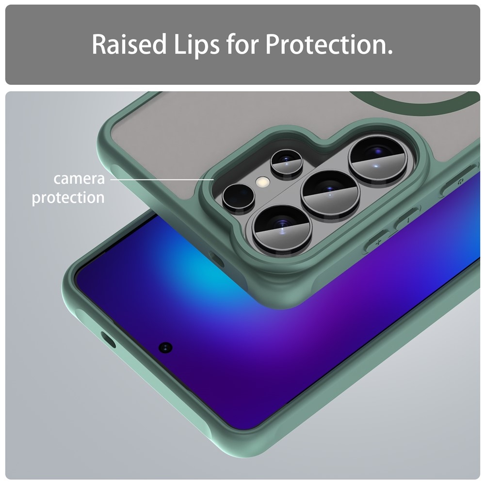 Case matný gelový obal s MagSafe na Samsung Galaxy S26 Ultra - zelený