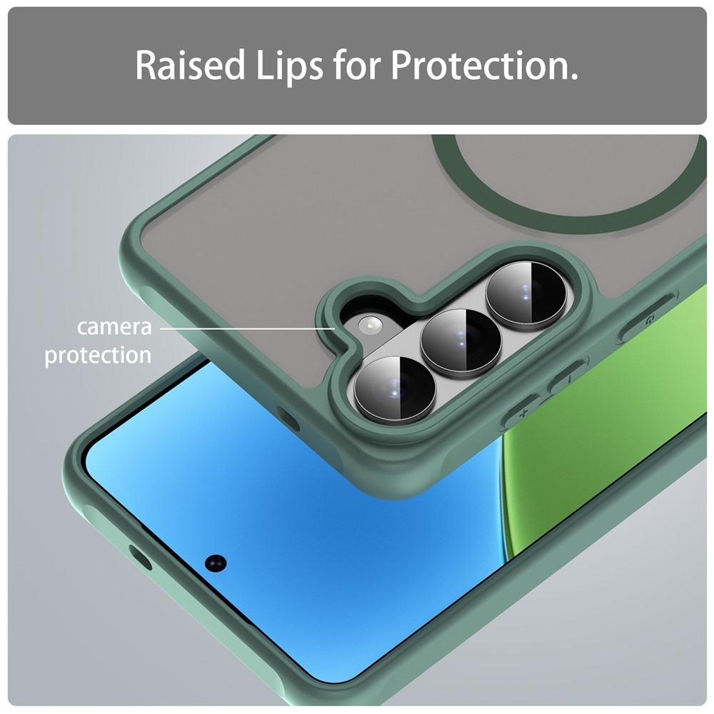 Case matný gelový obal s MagSafe na Samsung Galaxy S26+ - zelený