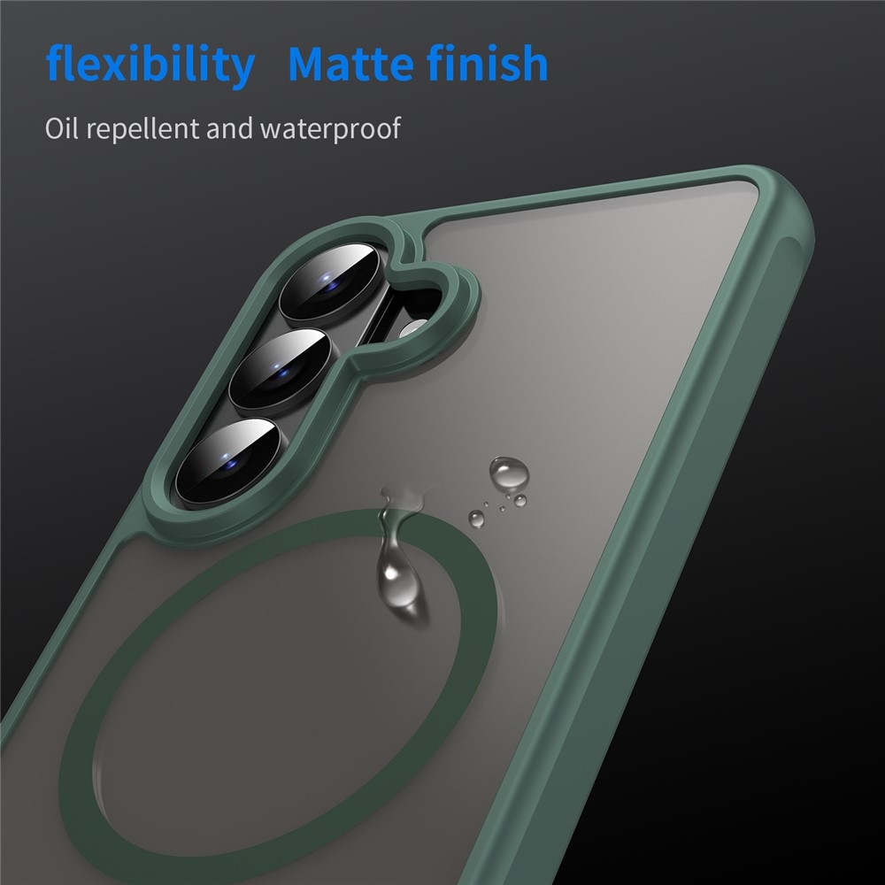 Case matný gelový obal s MagSafe na Samsung Galaxy S26+ - zelený