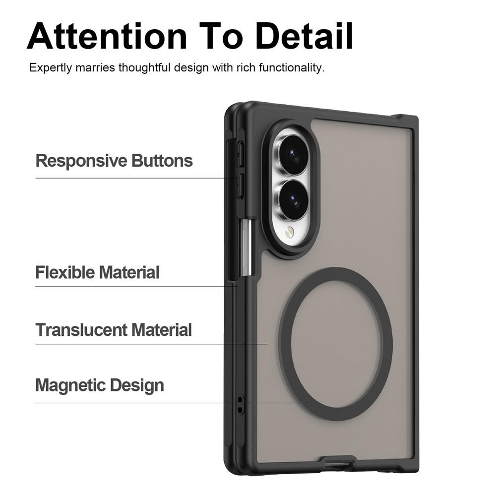 Case matný gelový obal s MagSafe na Samsung Galaxy Z Fold8 5G - černý