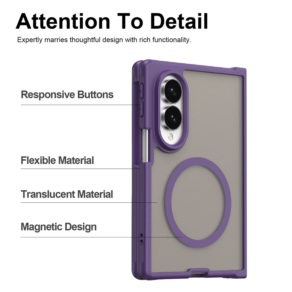 Case matný gelový obal s MagSafe na Samsung Galaxy Z Fold8 5G - fialový