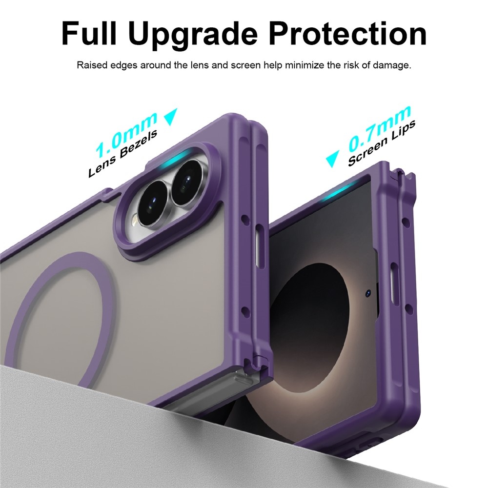 Case matný gelový obal s MagSafe na Samsung Galaxy Z Fold8 5G - fialový