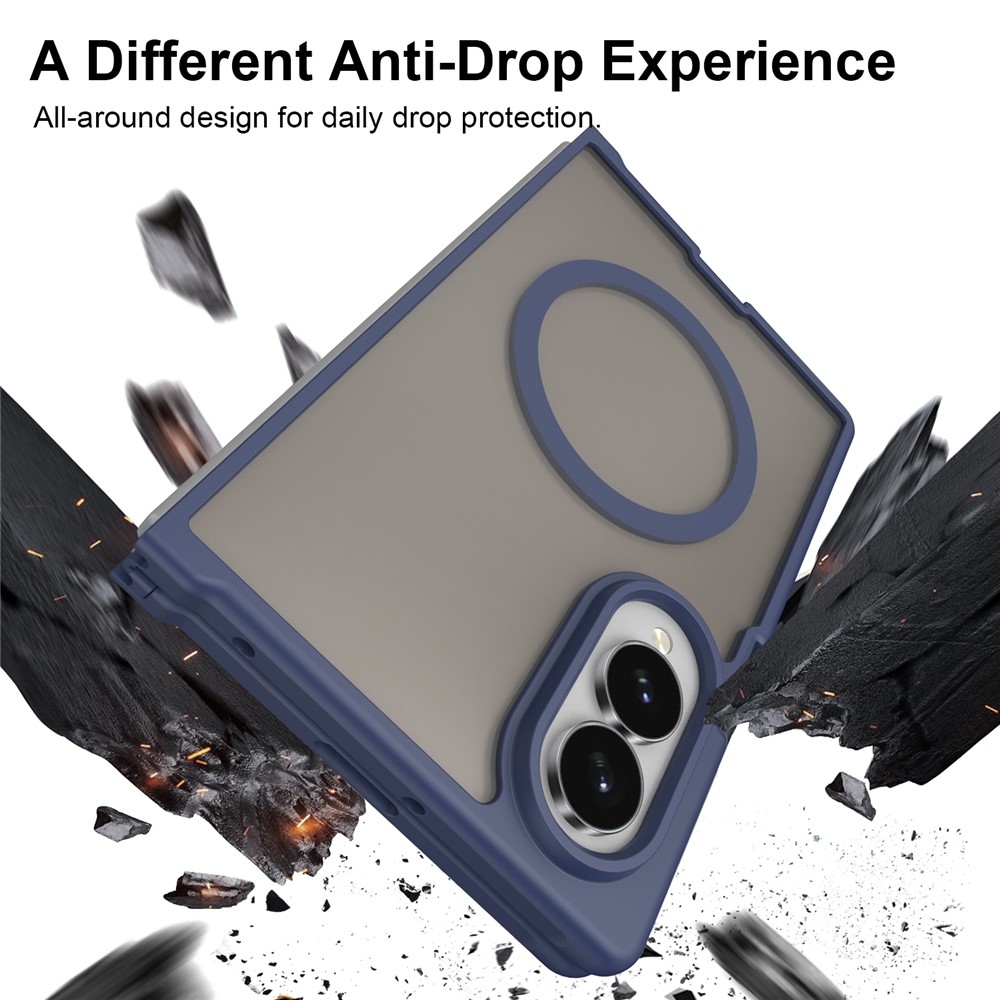 Case matný gelový obal s MagSafe na Samsung Galaxy Z Fold8 5G - modrý