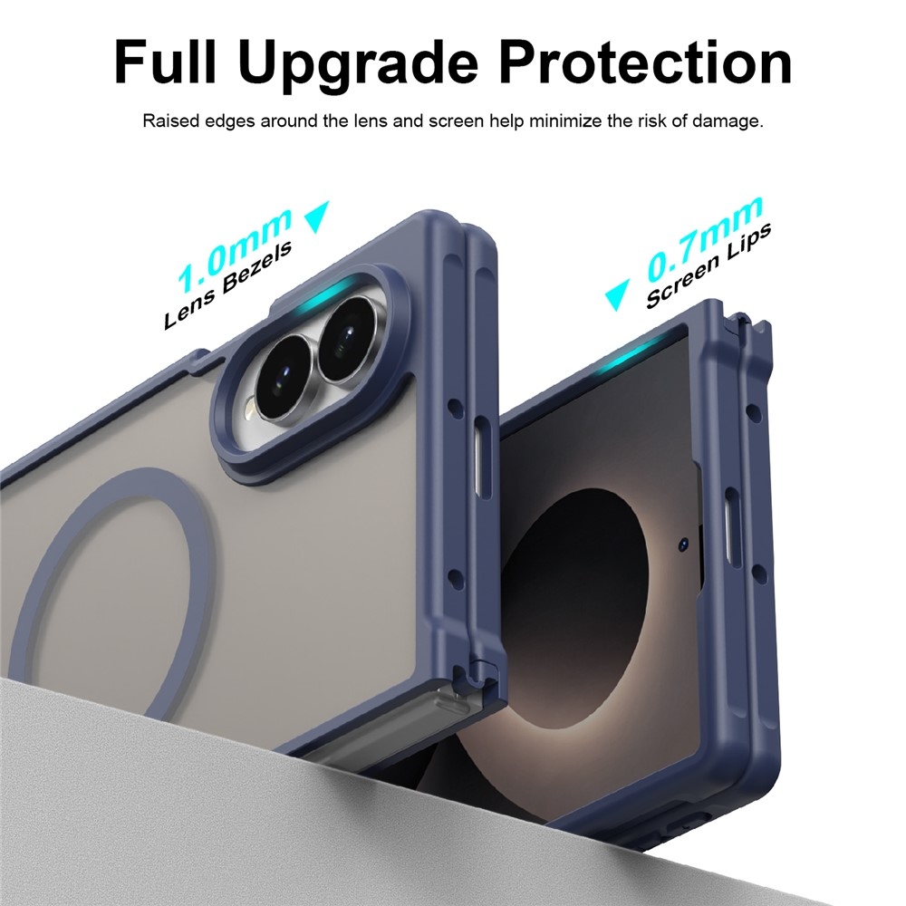 Case matný gelový obal s MagSafe na Samsung Galaxy Z Fold8 5G - modrý