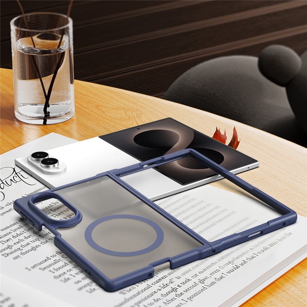 Case matný gelový obal s MagSafe na Samsung Galaxy Z Fold8 5G - modrý