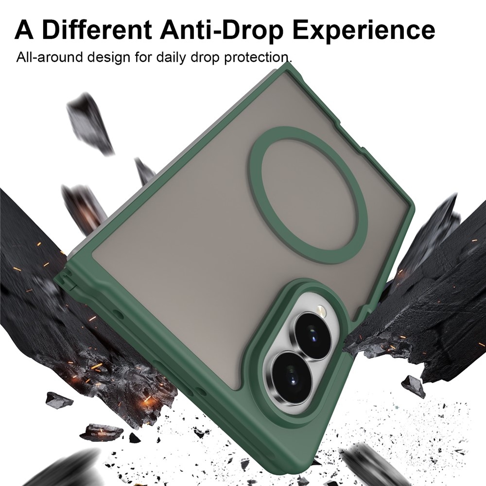 Case matný gelový obal s MagSafe na Samsung Galaxy Z Fold8 5G - zelený