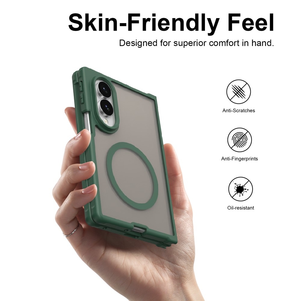 Case matný gelový obal s MagSafe na Samsung Galaxy Z Fold8 5G - zelený