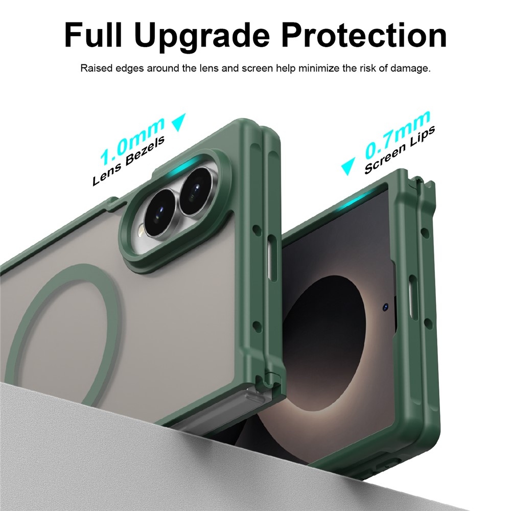 Case matný gelový obal s MagSafe na Samsung Galaxy Z Fold8 5G - zelený