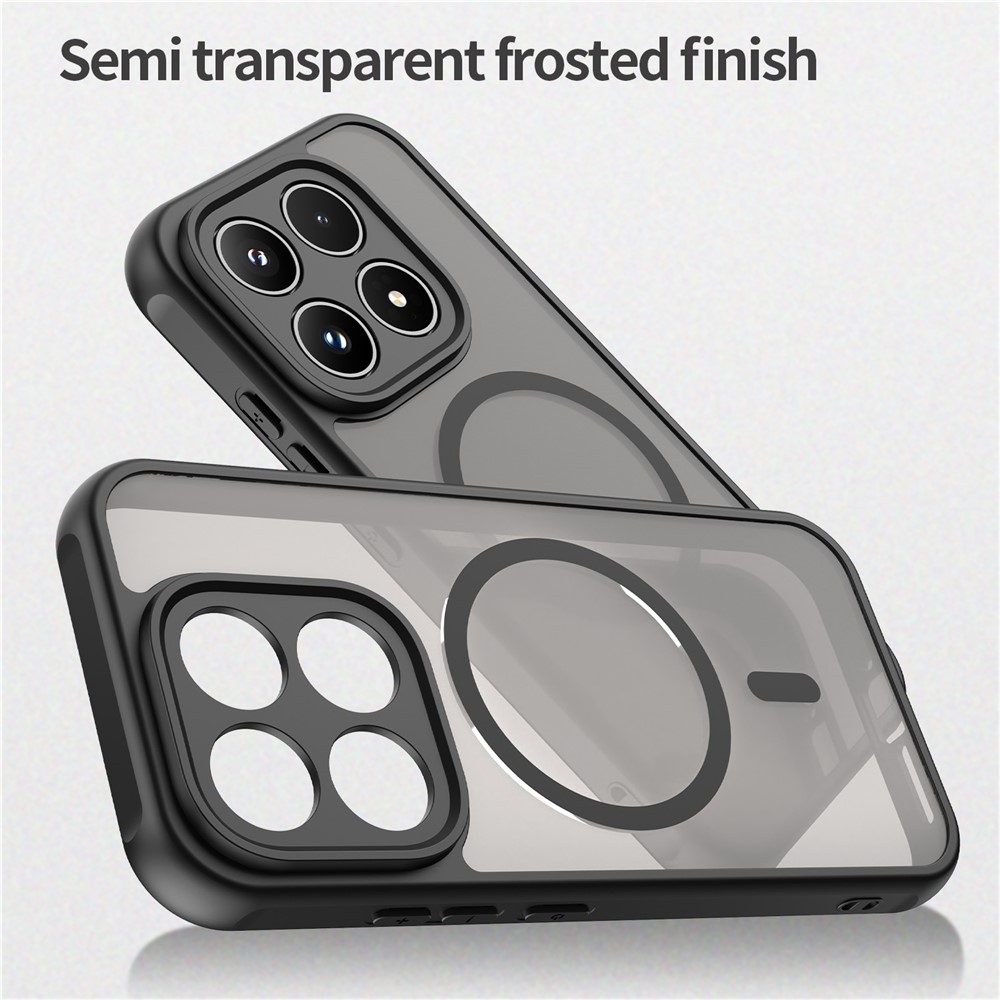 Case matný gelový obal s MagSafe na Xiaomi 17 - černý