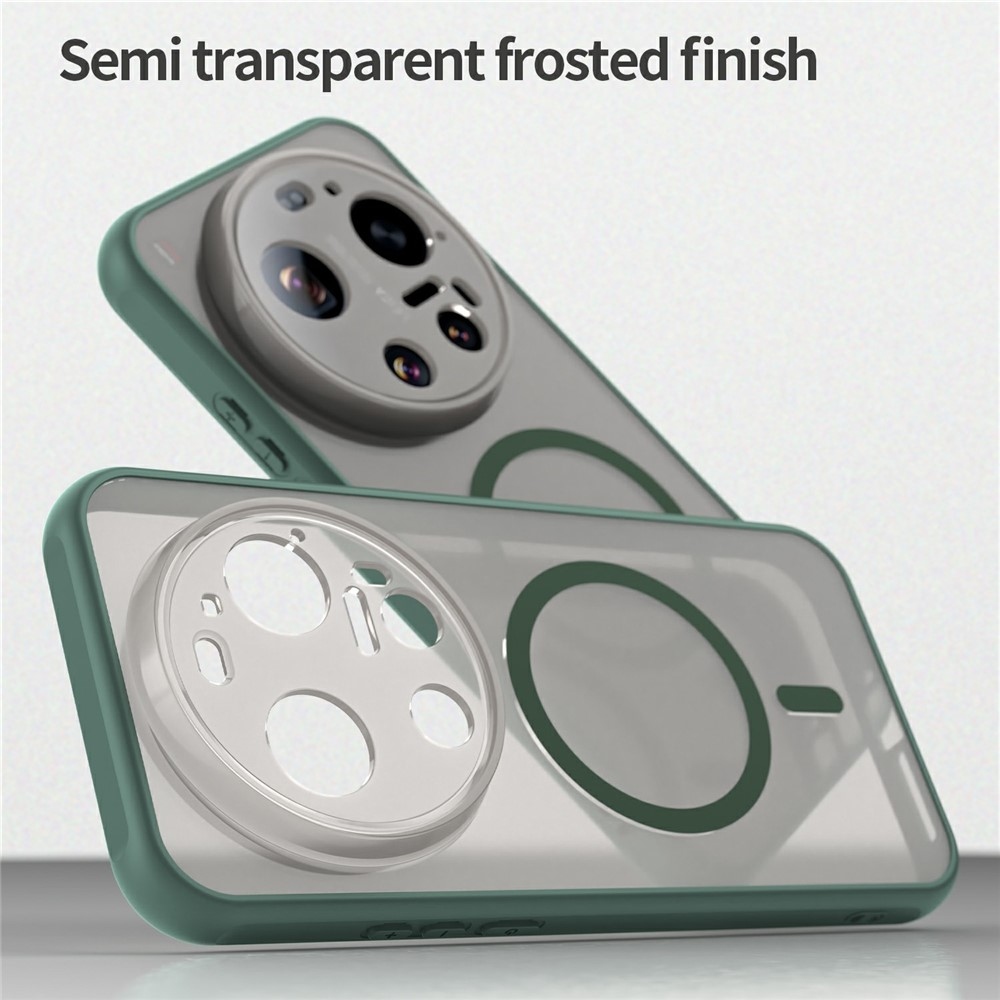 Case matný gelový obal s MagSafe na Xiaomi 17 Ultra - zelený