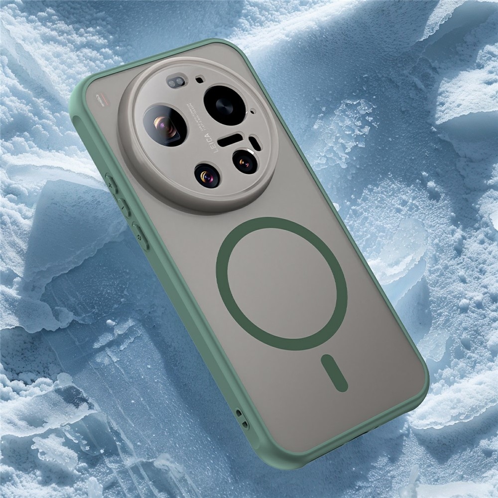 Case matný gelový obal s MagSafe na Xiaomi 17 Ultra - zelený