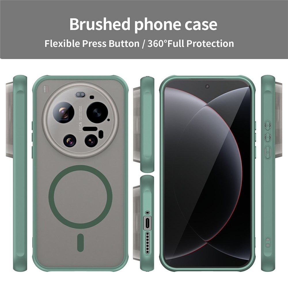 Case matný gelový obal s MagSafe na Xiaomi 17 Ultra - zelený