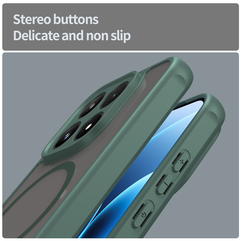 Case matný gelový obal s MagSafe na Xiaomi 17 - zelený