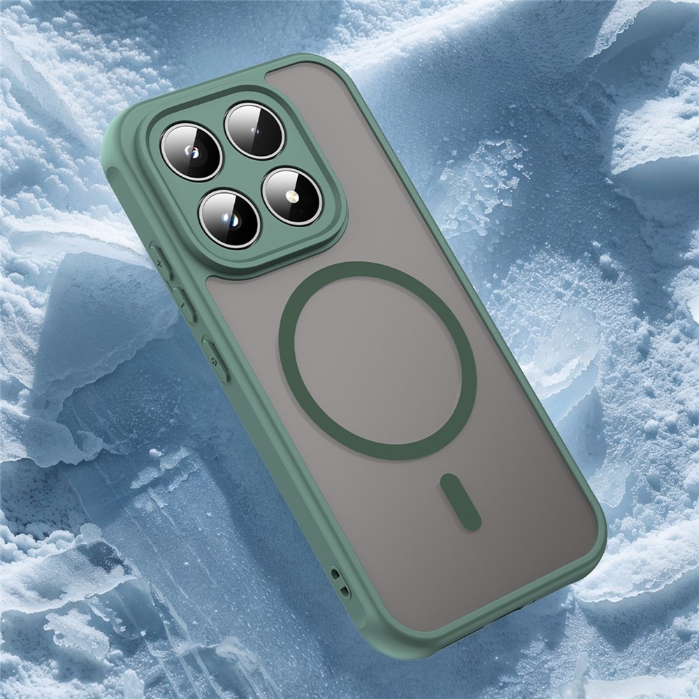 Case matný gelový obal s MagSafe na Xiaomi 17 - zelený