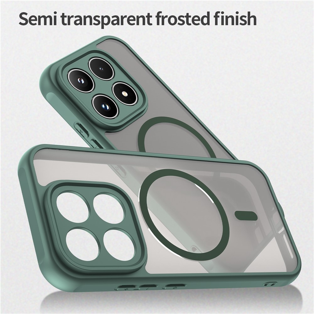 Case matný gelový obal s MagSafe na Xiaomi 17 - zelený