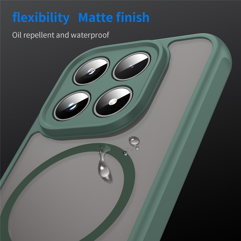Case matný gelový obal s MagSafe na Xiaomi 17 - zelený