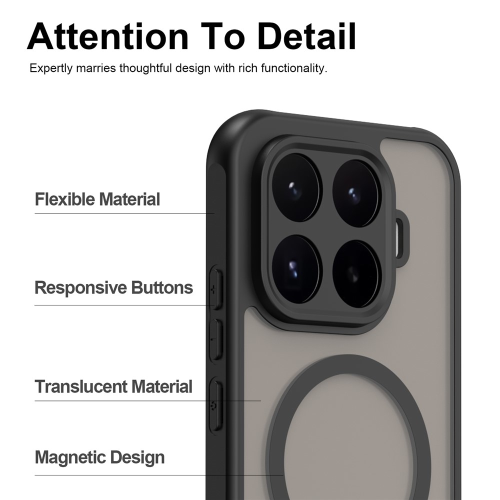 Case matný gelový obal s MagSafe na Xiaomi 17T - černý