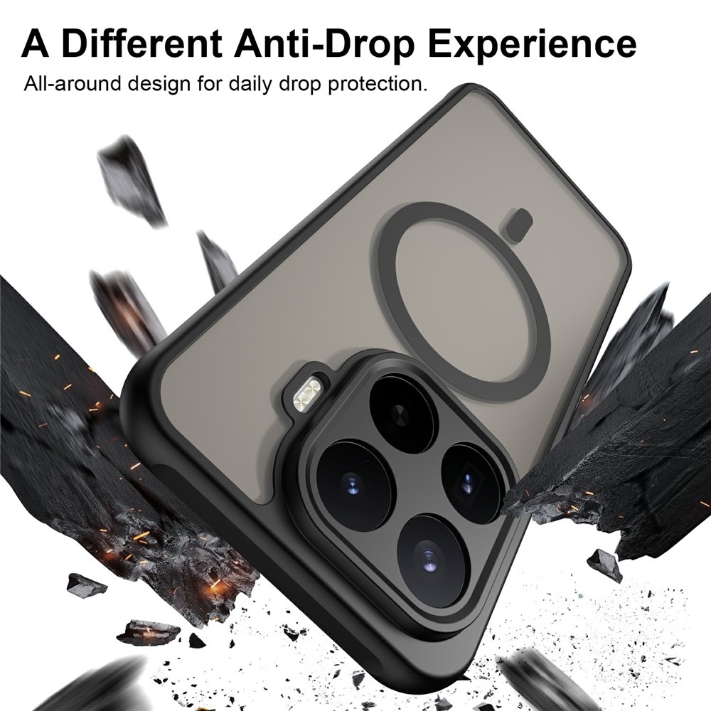 Case matný gelový obal s MagSafe na Xiaomi 17T Pro - černý