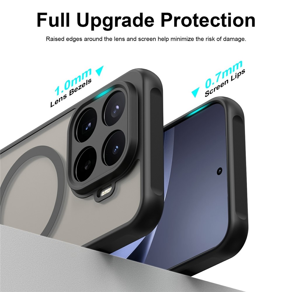 Case matný gelový obal s MagSafe na Xiaomi 17T Pro - černý