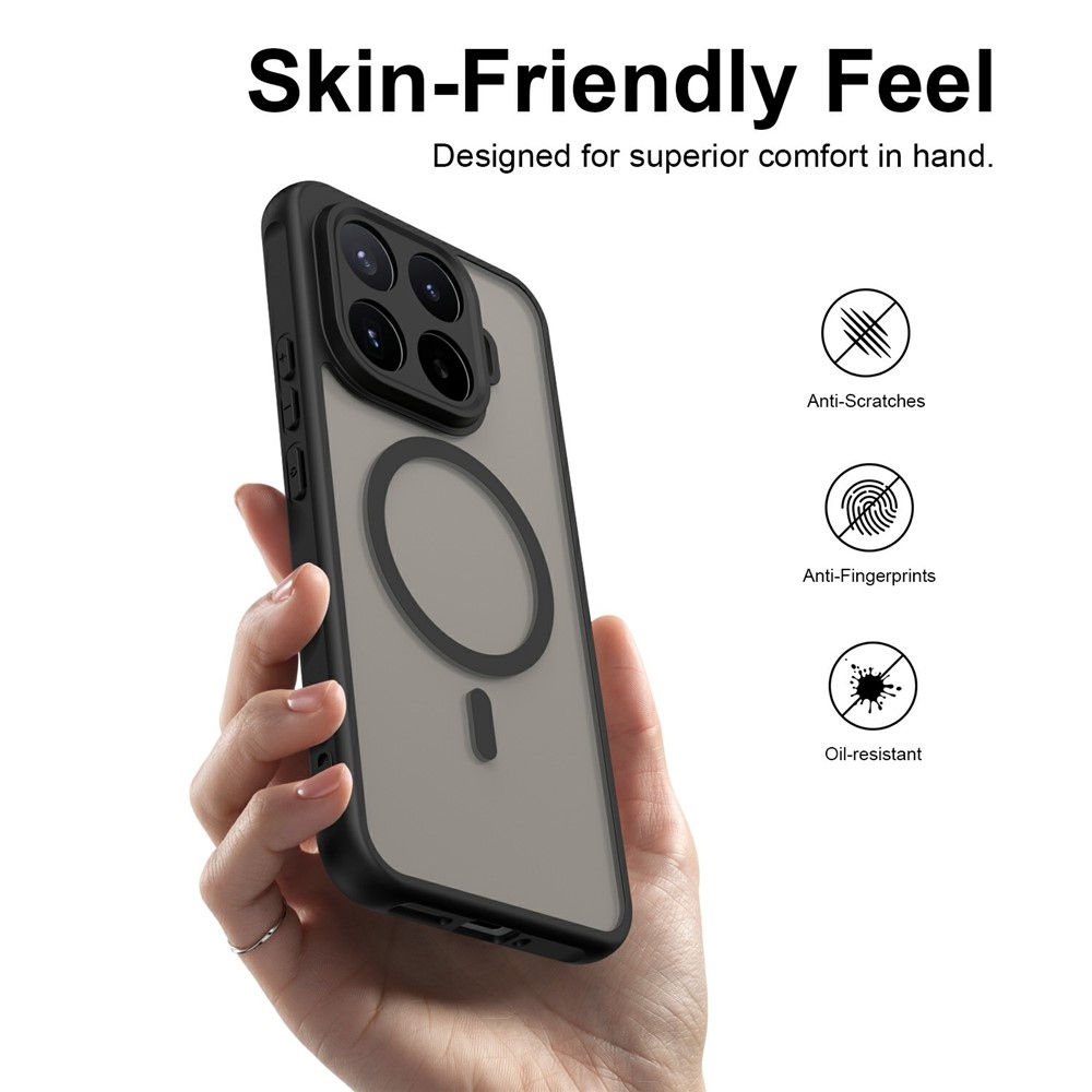 Case matný gelový obal s MagSafe na Xiaomi 17T Pro - černý