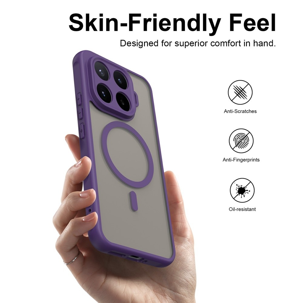 Case matný gelový obal s MagSafe na Xiaomi 17T Pro - fialový