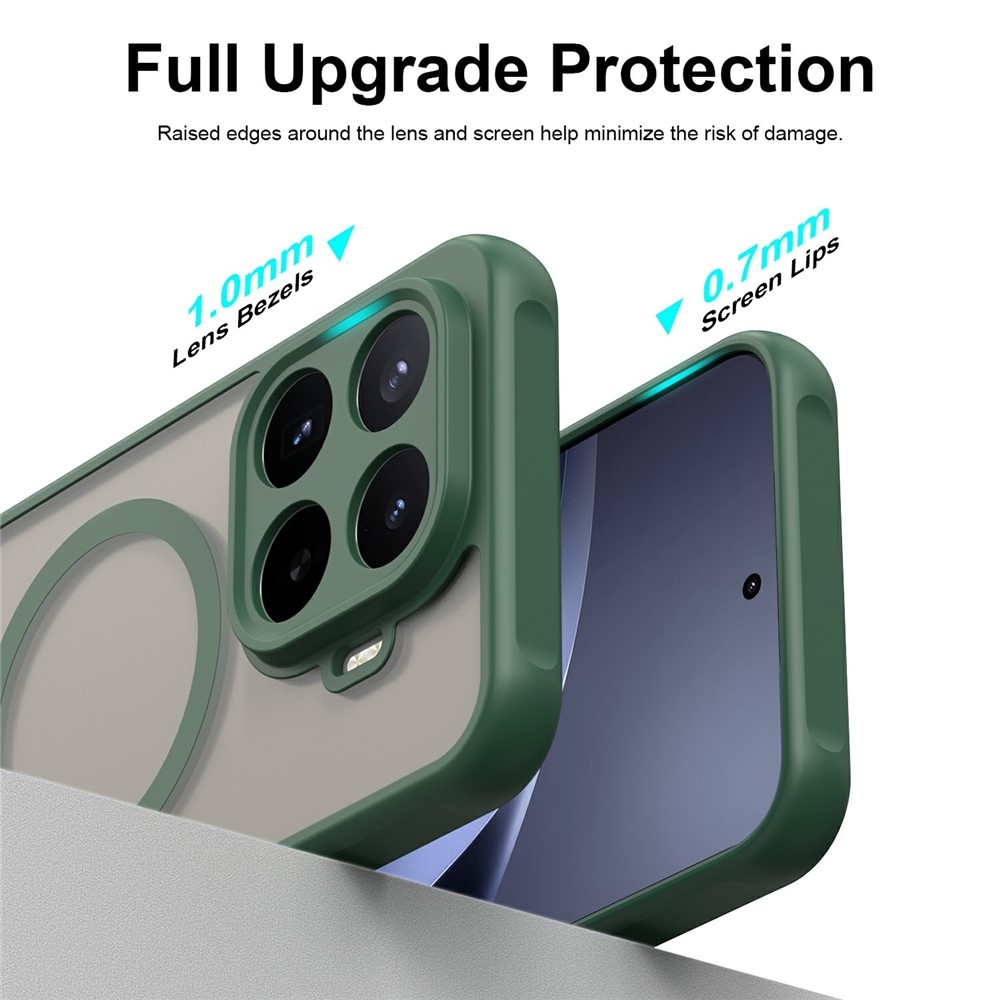 Case matný gelový obal s MagSafe na Xiaomi 17T Pro - zelený