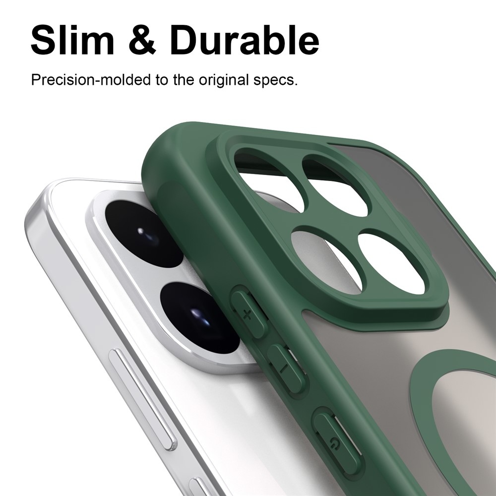 Case matný gelový obal s MagSafe na Xiaomi 17T - zelený