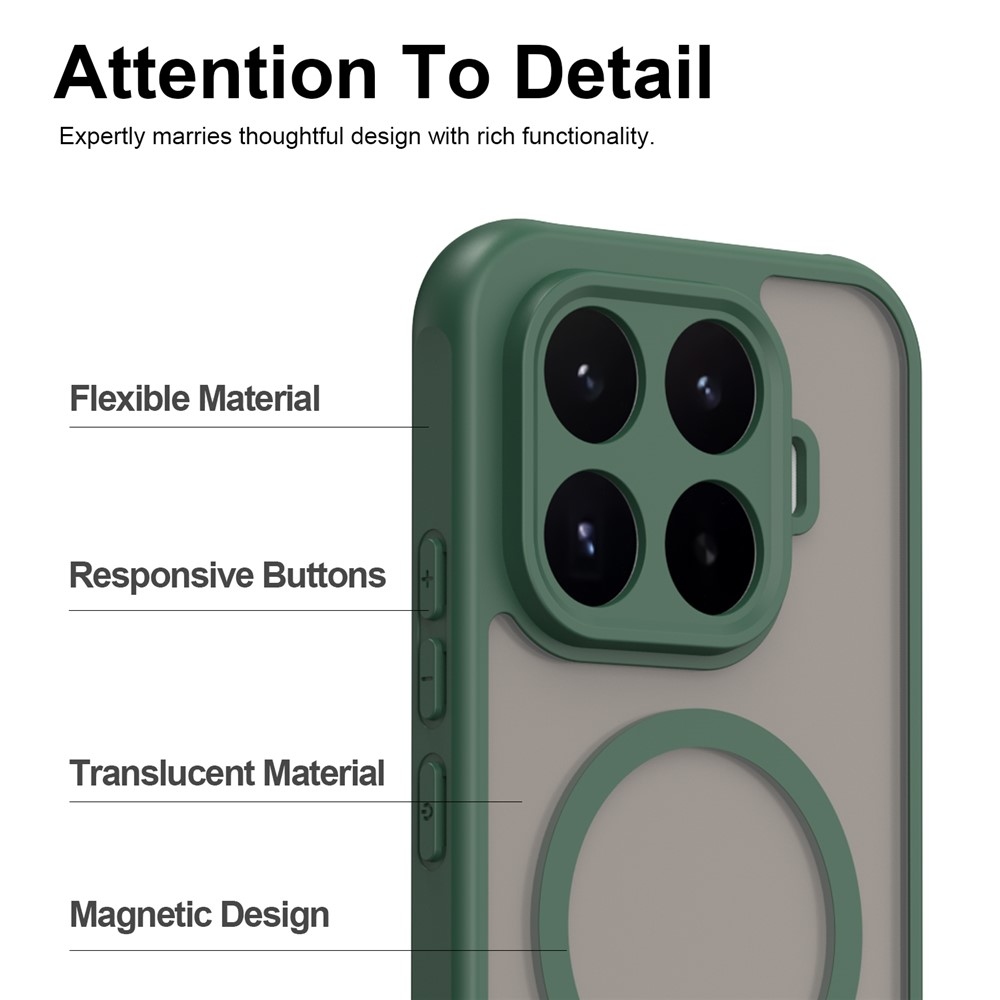 Case matný gelový obal s MagSafe na Xiaomi 17T - zelený