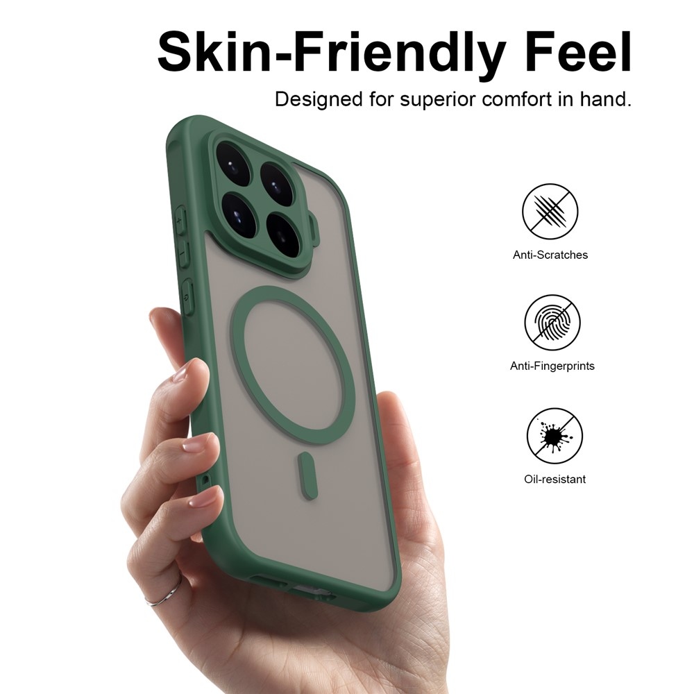 Case matný gelový obal s MagSafe na Xiaomi 17T - zelený