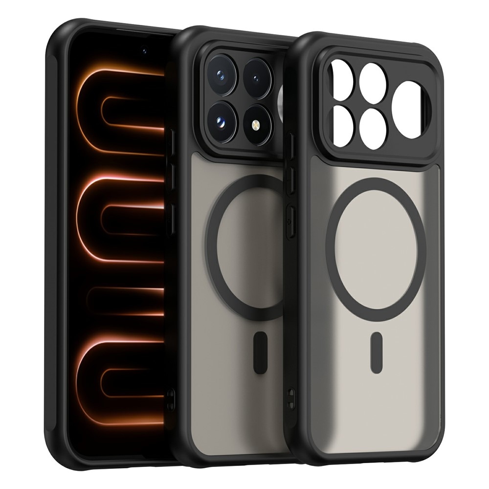 Case matný gelový obal s MagSafe na Xiaomi Poco F9 Pro 5G - černý