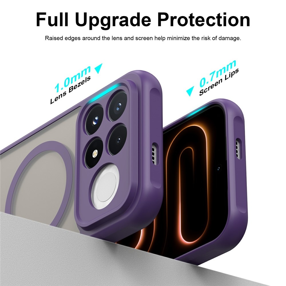 Case matný gelový obal s MagSafe na Xiaomi Poco F9 Pro 5G - fialový