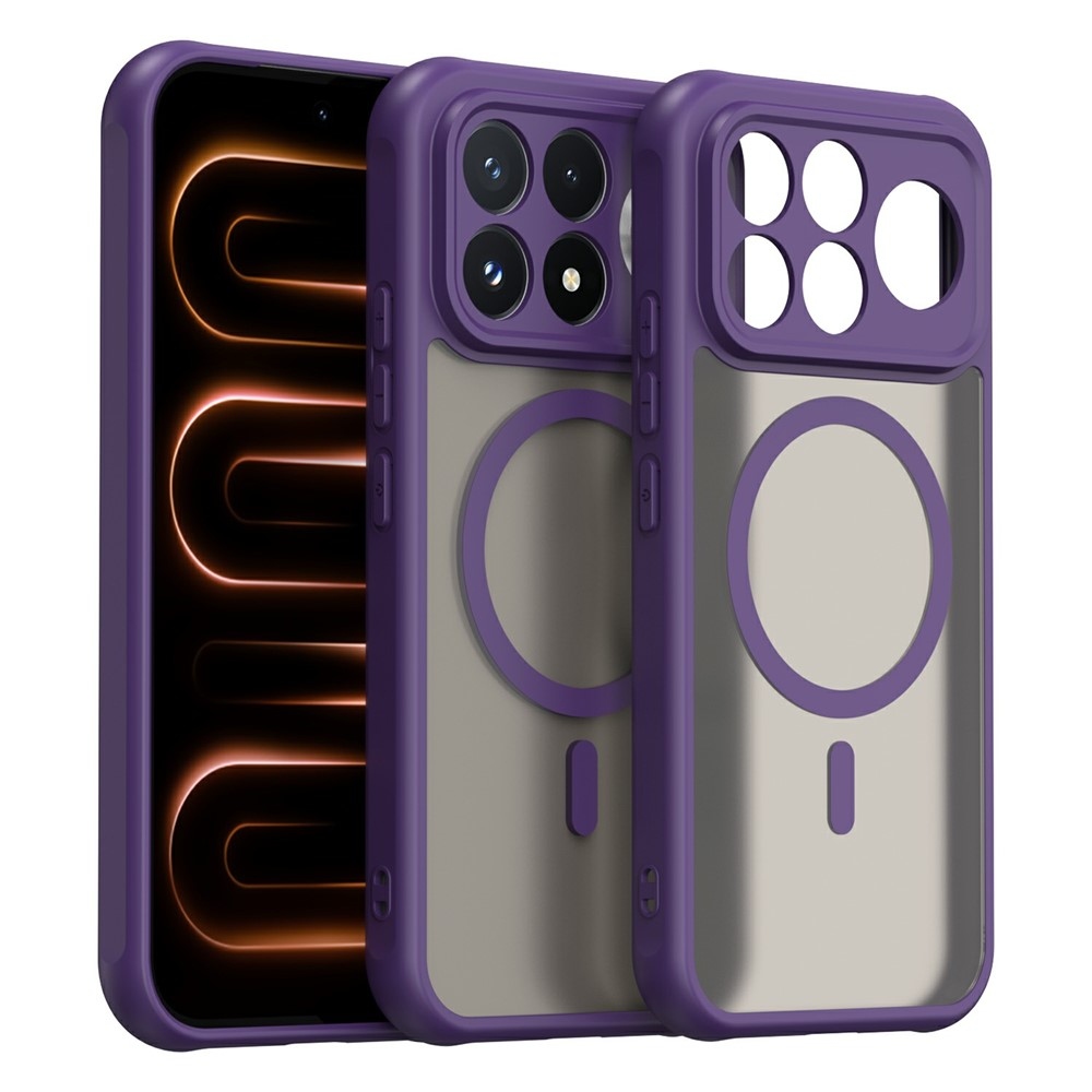 Case matný gelový obal s MagSafe na Xiaomi Poco F9 Pro 5G - fialový