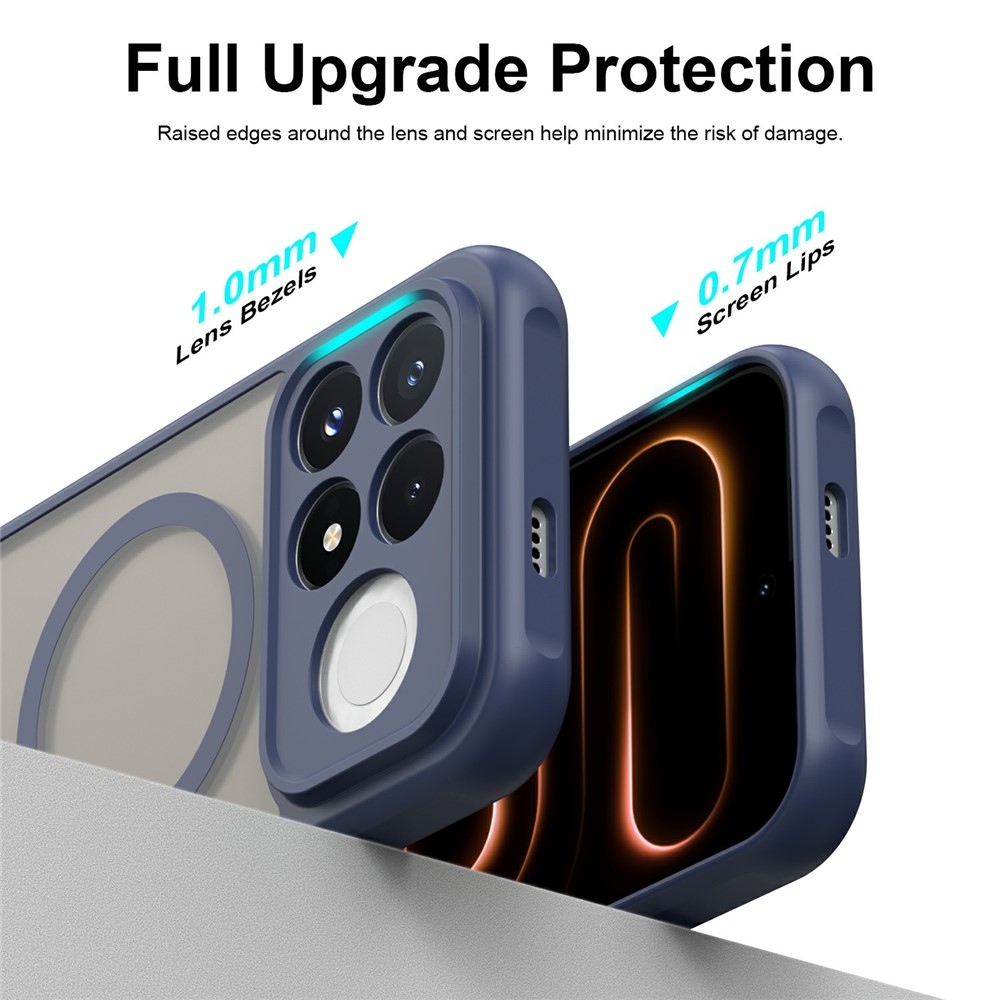 Case matný gelový obal s MagSafe na Xiaomi Poco F9 Pro 5G - modrý