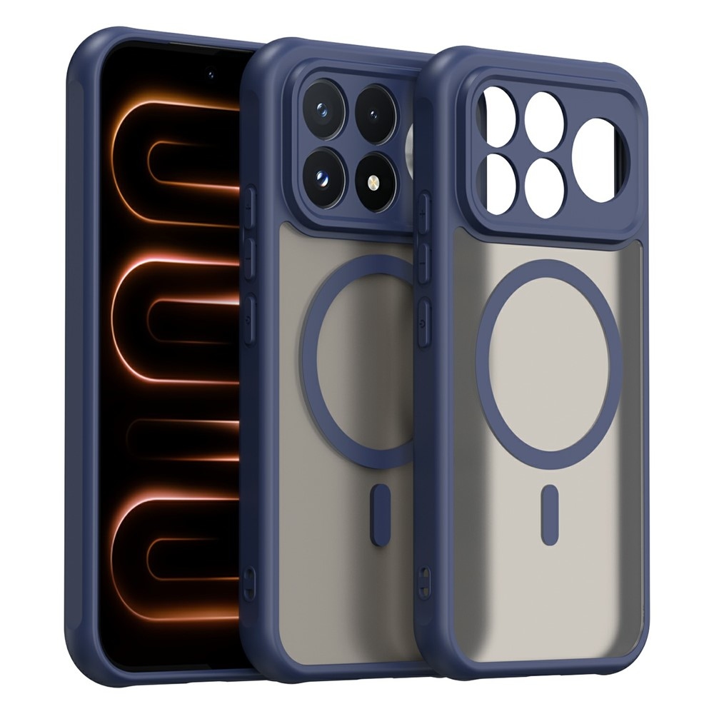 Case matný gelový obal s MagSafe na Xiaomi Poco F9 Pro 5G - modrý