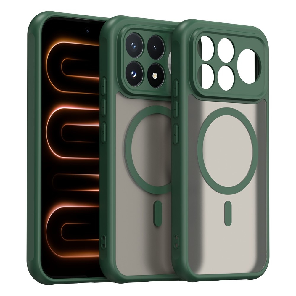 Case matný gelový obal s MagSafe na Xiaomi Poco F9 Pro 5G - zelený
