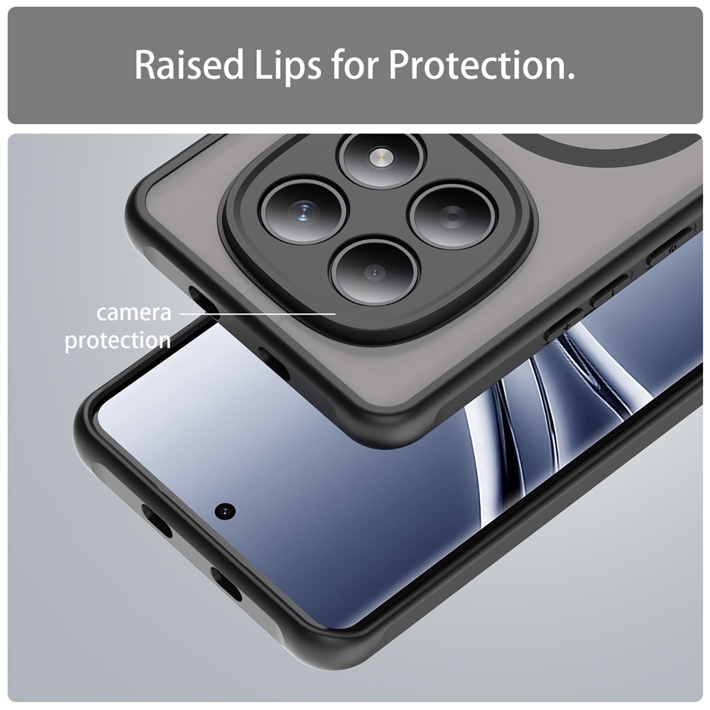 Case matný gelový obal s MagSafe na Xiaomi Poco M8 5G/Redmi Note 15 5G/Note 15 4G - černý